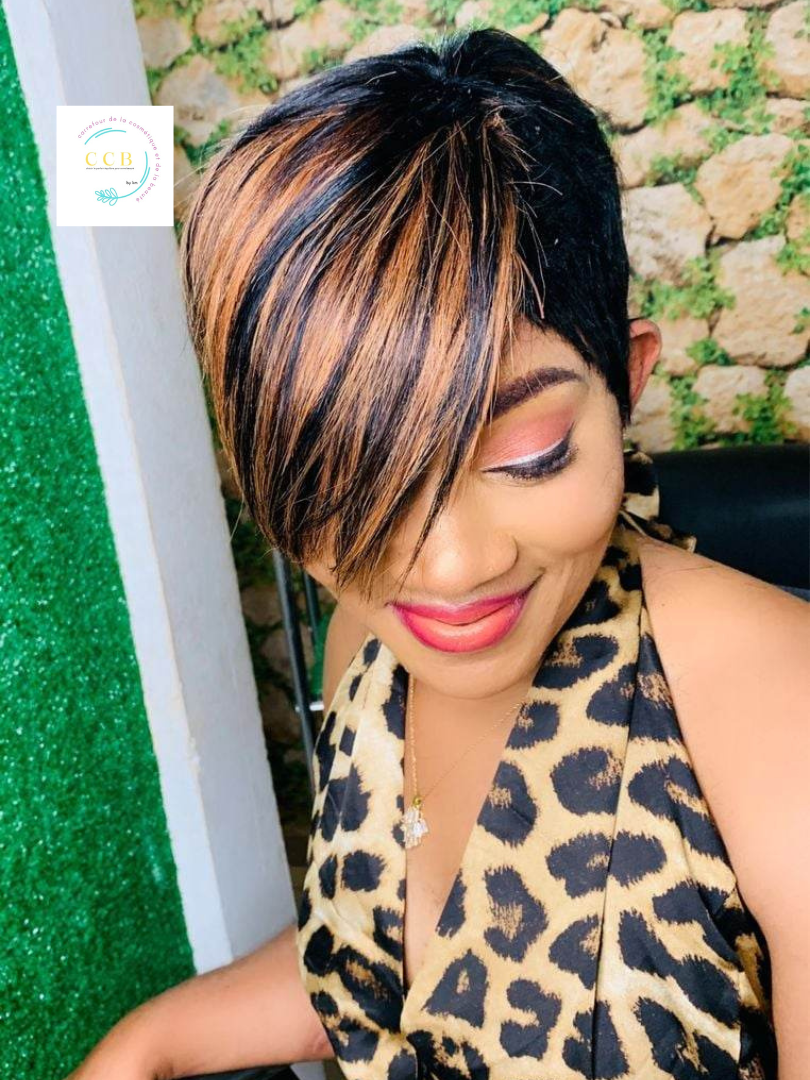 Mini Coupe Rihanna naturelle (noir, miel )