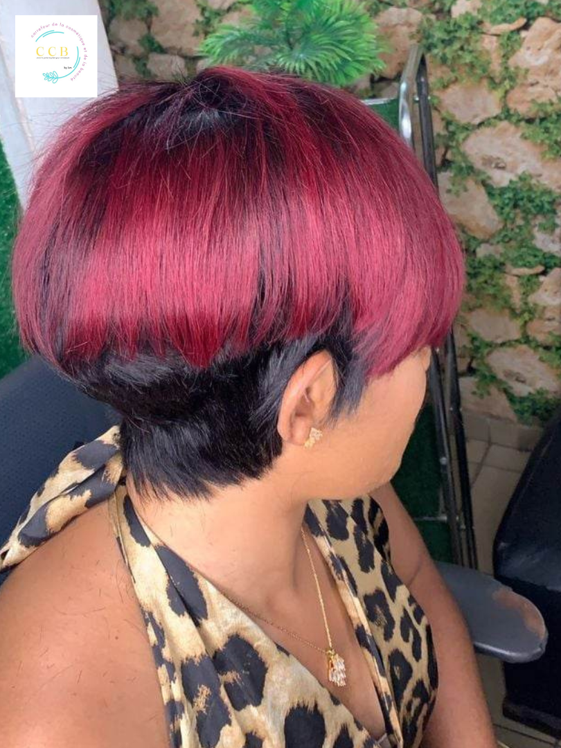 Mini Coupe Rihanna naturelle ( bordeaux )