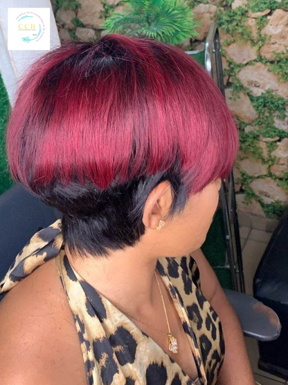 Mini Coupe Rihanna naturelle ( bordeaux )